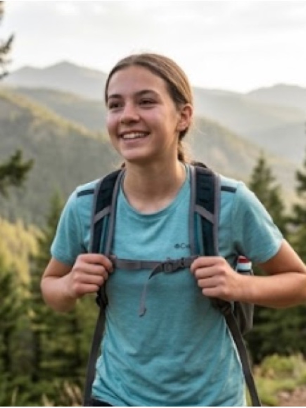 NWOT Columbia Girls' Tech Trek Hiking Tee | Size L 14/16